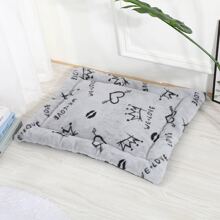 1 件跨境短毛绒宠物垫，加厚保暖宠物垫，卡通图案，适合猫/狗，适合冬季 - 卡其色 - 查看 3