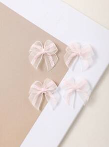 30/50/100 件蕾丝欧根纱蝴蝶结 DIY 手工工艺配件，迷你缎带手工蝴蝶结，适用于内衣、袜子、发饰、圣诞礼物、头饰 - 彩色 - 查看 22