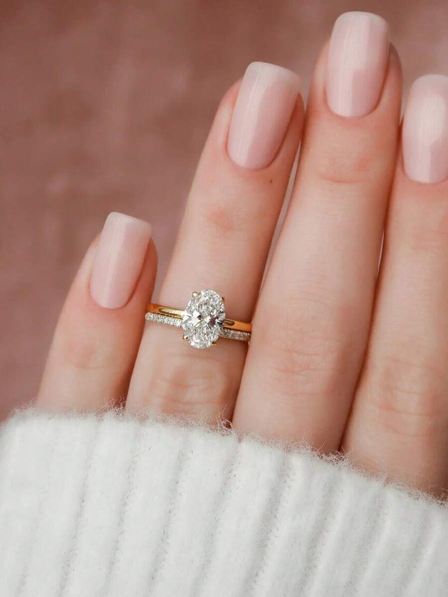 2 Sets Of Fashionable Gold Rings, Inlaid With Micro-Paved Gemstones And Silver Full Diamond, Suitable For Women As Wedding/Engagement Rings And Bridesmaid Rings