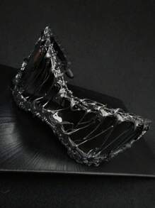 CASHEW FLOWER SKULL 1pc Oversized Skull & Toxic Liquid Drip Resin Mask, Costume Cosplay Ski Goggles, Asymmetrical Unisex Retro Bohemian Elegant Party Metal Decorative Glasses, Thick Vintage Gothic Style Accessories