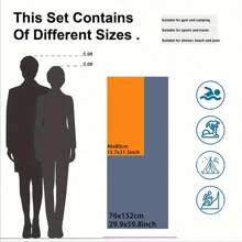 1 Pc Portable Sweat-Absorbing And Comfortable Towel, Fitness And Running Sweat Wipe Towel, Extended Yoga Towel, Sand-Proof And Quick-Drying Beach Towel, Which Can Wrap The Whole Body, Good Friends For Camping, Traveling, And Outdoors