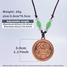 1pc Fashionable Pendant Necklace, Pure Copper Pendant, Stylish Jewelry Gift, Suitable For Daily Wear, Ideal For Valentine's Day, Birthday, And Gift-Giving