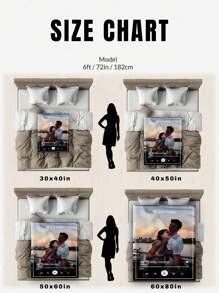 1pc Custom Flannel Face Blanket For Bed, Personalized Funny Blanket With Face ,Personalized Throws Valentine's Day Gifts Blanket, Collage Bedding Blanket, Best Friend Face Blanket, Cozy Blanket, Family Face Gift, Wedding Gift, Birthday Gifts, Mother's Day Gift, Father's Day Gift, Gift For Mom/Dad, Gift For Friend, Gift For Her ,Multipurpose Living Room Sofa Outdoor Beach Camping Pet - Style 2 - View 8