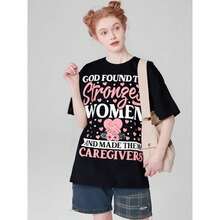 1pc Vintage Style Caregiver T-Shirt - 100% Cotton, Soft &Amp; Breathable, Round Neck, Perfect Gift Tee For Adult, Men, Women, Teen, Teenager, Adolescent,Youth Father's Day, Mother's Day, New Year, Spring Festival, Valentine's Day, Independence Day, Birthdays, Parties, Gifts Summer Outfits For Women Summer Tops Summer Clothes Spring Outfits For Women Easter Dress Women Vestidos Elegantes De Mujer Beach Outfits For Woman Plus Size Women Clothes Business Casual Woman Women Graduation Dress White Top Office Outfits For Women Rave Outfits - 黑色 - 查看 2