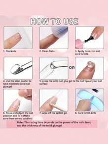 LYTTOA 10g Solid Adhesive Glue For Nail Art Stickers, Gel Nail Stickers With Long Lasting & Strong Adhesion, Non-Sticky, Removable, Nail-Friendly - Multicolor - View 6