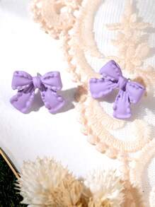 1 Pair Fashionable Lovely Chic Bowknot Design Earrings, Versatile High-End Elegant Ear Studs For Women