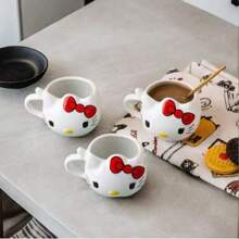 Sanrio Sanrio 1/4-Piece Set Cute Hello Kitty Coffee Cup Pudding Cup Ceramic Heat-Resistant Mousse Cup Household Cup Cake Cup Yogurt Cup Dessert Cup Mother's Day Gift Valentine's Day Gift