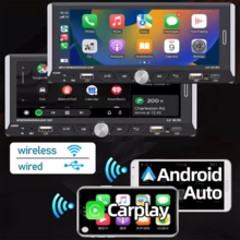 Autoestéreo Pantalla Táctil 1 Din 6.9 Pulgada Carplay Y Cámara - Negro - Ver 3