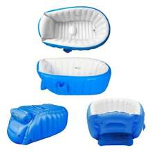 HuaTnag Bañera Inflable Para Bebés Portátil Tina Plegable Con Bomba Color (Azul,Rosa)
