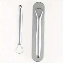 A Hollow Tongue Cleaner Made Of Stainless Steel, Designed To Remove Dirt From The Surface Of The Tongue, Help Eliminate Bad Breath, And Effectively Clean Tongue Stains. It Is Packaged In An Exquisite Portable Iron Box, Odorless, And Suitable For All Genders. This Is The Best Gift You Can Give To Your Boyfriend And Girlfriend In 2025 - White - View 4