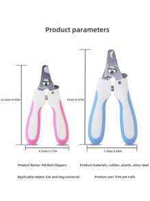 1 件猫/狗爱好者礼物和狗/猫妈妈爱宠物指甲钳批发，不锈钢小猫猫爱好者和猫妈妈爱狗爱好者和狗妈妈爱爪子美容修剪器 - 彩色 - 查看 2