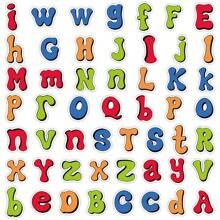 50 autocollants de l'alphabet anglais non répétables. Autocollants décoratifs résistants à l'eau pour téléphone portable, valise, compte pour enfants - Multicolore - Voir 1