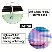 4pcs Sea Shell And Pearl Shower Curtain Gift Modern Home Bathroom Decoration Curtain And Toilet Floor Mat 3-Piece Set With 12 Shower Curtain Hooks Bathroom Accessories Back To School Fall Decor