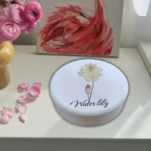 1 pieza Caja de almacenamiento de joyería personalizada con motivo floral y piedra natal, con nombre personalizado, caja redonda blanca que almacena anillos, collares, pendientes, regalo reflexivo para familia, amigos, pareja, mejor opción para el Día de San Valentín, boda, regreso a clases, lo personalizado lo hace único