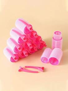 36/18 Piece Self Tapping Curling Iron Set, No Heat Curling Iron With Hair Clip, DIY Styling Tool Suitable For All Hair Types, Curling Iron With Clip Set, Plastic Eight Character Bangs, Air Bangs Curling Iron, Self-Adhesive Hair Magic Roll