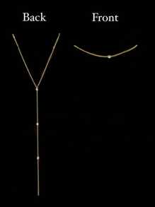 1pc Rhinestone Backless Chain, Minimalist Sexy Elegant Versatile For Party, Beach, Holiday, Daily Wear, Gift - Gold - View 2