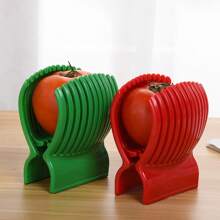 多功能厨房切片器 - 适用于切西红柿、柠檬等 - 防滑手柄，易于使用的水果蔬菜切片器 - 彩色 - 查看 7