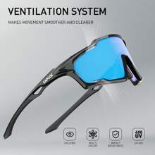 KAPVOE Cycling Glasses, PC Lens, Ventilation System, TR90 Frame, UV Protection, Men Women Sports Cycling Running