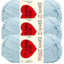3pcs Soft & Comfortable 100% Acrylic Yarn Skeins - 3x 50g Assorted Colors, For Knitting, Crochet And Crafts, High Twist Spun