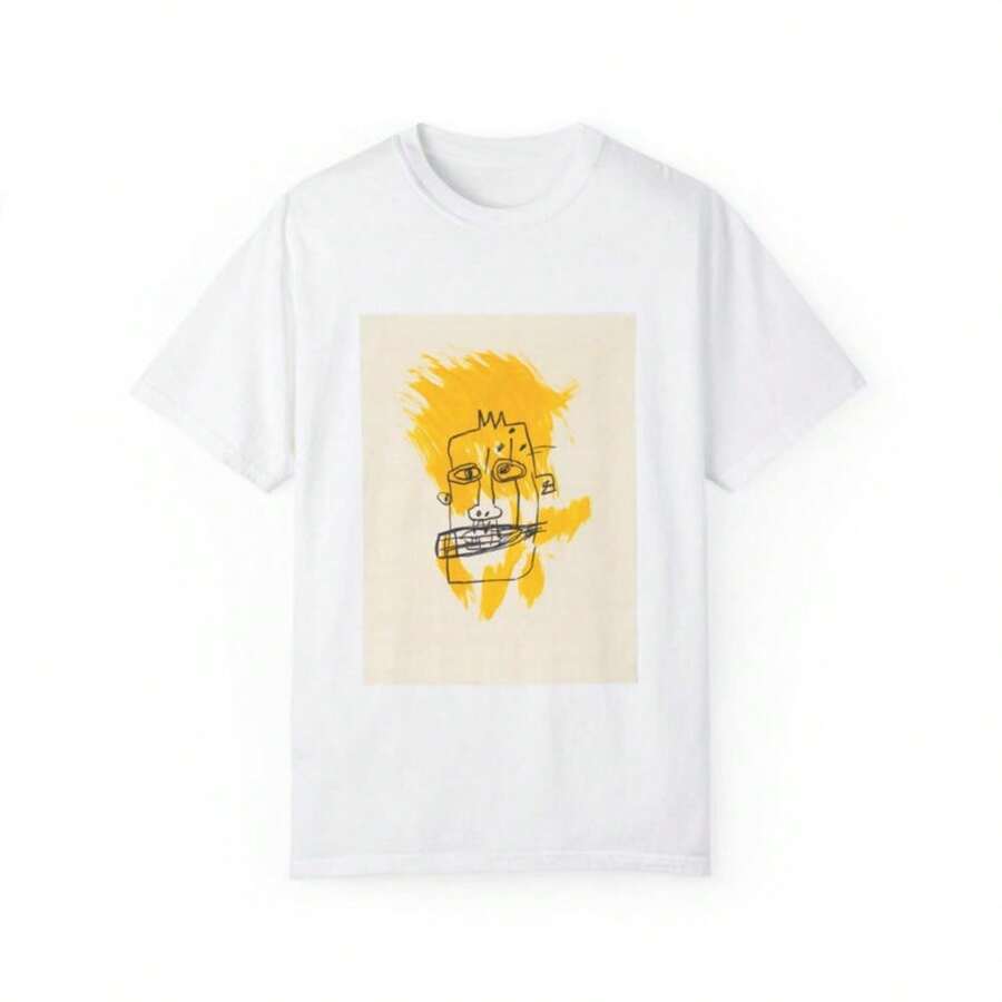 Vintage Basquiat Art Tee Retro Graffiti Inspired Shirt (2) - trắng - Xem 1