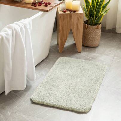 Farfallarossa Badematte, dick, weich, saugfähig, aus Chenille mit Gummiunterlage, schnell trocknende Mikrofaser-Matten, maschinenwaschbare Teppiche für Duschboden, Badezimmer-Läufer Badematte Accessoires Dekoration