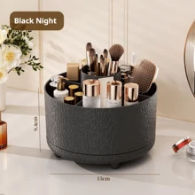 Soporte giratorio de lujo para almacenamiento de brochas de maquillaje, organizador de escritorio de plástico para el hogar y el dormitorio - Multicolor - Ver 12