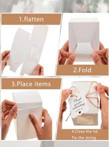 Set de 10 cajas transparentes cuadradas con ventana, bolsas para regalo de maceta de flores, pastel, para Día de la Madre, regalos de dama de honor, regalos de graduación, regalos de cumpleaños, regalos de boda