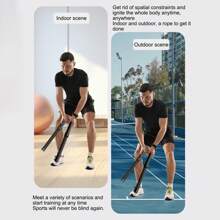 2pcs Portable Grip Non-Slip Fitness Grip Bars, Elastic Strength Training, Physical Non-Slip Fitness Equipment, Battle Rope Fitness Bars, Spring Steel Improvement Strength Workout Bars, Exercise Rope Portable Workout Bars, Fitness Bars For Home Fitness Strength Training Yoga Aid