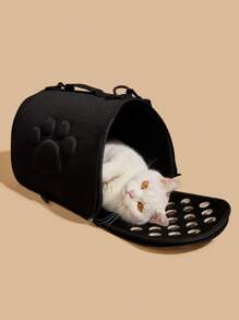 1 pieza Nuevo bolso portador de mascotas, mochila de gran capacidad, portátil y transpirable para perros y gatos