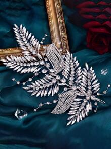 1pc Rhinestone Headband For Women, Fashion Glamorous Hair Accessory, Bridal Wedding Decorative Hairband, Shiny & Elegant Headwear For Party, Celebration, Festival