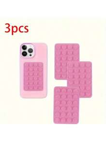 3 件双面硅胶吸盘手机支架，自拍支架 - 防滑粘性手机握把，免提多场景智能手机配件，便携式视频和平板电脑支架，无需电池