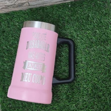 709ML THERMAL BEER MUG, Personalized With Laser WITH THEME: YOU CAN EVEN LET IT OUT - NEW LAUNCH DOUBLE WALL MUG - Beer Glass Gift Ideas - 淺粉色 - 查看 3