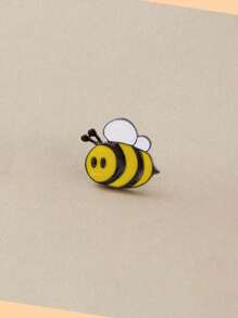1pc Cute Bee Brooch, Couple Symmetrical Left And Right Decorative Pin For Jacket, Cardigan, Scarf, Clothing Accessory, Multiple Function Decoration, Backpack Accessory, Cartoon Brooch