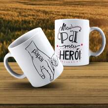 Personalized Father's Day Mug Holding Dad's Hand Holding Grandpa's Hand - Multicolor - View 4