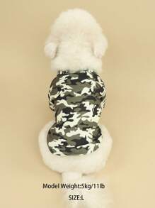 1pc Non-Stretch Polyester Pet Clothing, Slim Fit Design Suitable For Small Cats And Dogs, Especially Not Suitable For Large Dogs (Product Size Runs Small, Recommend Ordering 1-2 Sizes Up) - Army Green - View 5