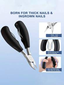 1/2/3/5/7/8pcs Manicure Tools & Ingrown Nail Clipper Kit, Nail Cutter, Nail Clipper, Nail File, Cuticle Nipper With Pusher, Callus Remover, Stainless Steel Double-Head Pusher, Nail Scraper, Nail File, Professional Pedicure Manicure Set