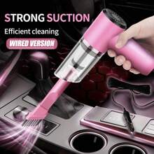 12V Powerful Handheld Car Vacuum Powerful Mini Handheld Car Vacuum - Compact, Wired Design For Easy Dust & Pet Hair Removal, Includes Accessories Kit - Multicolor - View 2