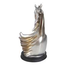 Horse Statue Wine Rack, Wine Bottle Holder, Wine Storage Display Rack - Silver and Gold - View 7