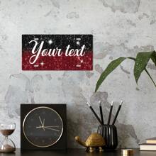 Putuo Decor 1pc Custom Vintage Metal Tin Signs License Plate, Your Text, Personalized Plaque Wall Art Decoration For Home Farmhouse Living Room Bar Pub Club, Gift Gifts Birthday Graduation Home Decor Christmas Decorations Room Decor Christmas