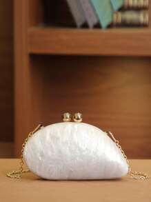 Women Evening Clutch Bag Bridal Wedding Acrylic Asymmetric Shaped Clutch For Women Prom With Detachable Metal Chain For Wedding And Party Shoulder Bag Women Clutch Purses For Ladies Handheld Evening Bag Versatile Cocktail Party New Wallet Banquet Bag - Multicolor - View 2