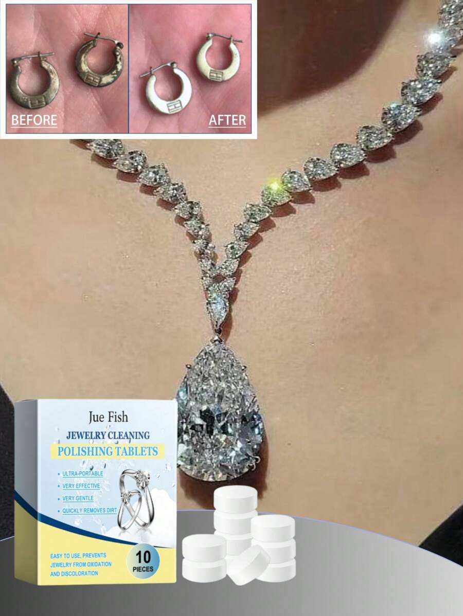 Jewelry Cleaning Effervescent Tablets - Jewelry Cleaner, Anti-Oxidation, Jewelry Care And Maintenance Cleaning Tablets