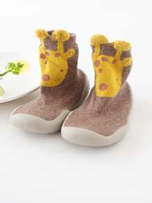 1 par de calcetines de bebé y niño pequeño antideslizantes con diseños de dibujos animados, calcetines para usar en casa para bebés