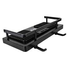 Bathroom Organizer Shower Storage Holder Rack No Drilling For Wall Household Item Shampoo Tray Stand Detachable Floating Shelf - Black - View 7