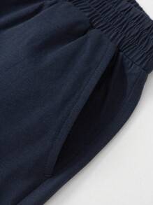 Balabala Boys' Quick-Dry Shorts, Breathable Summer Five-Point Pants, 2025 New Arrival - Dark Blue - View 8