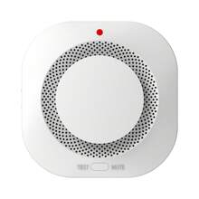 Smoke Detector, Hardwired Interconnected Smoke Detectors, Smoke Alarm With Replaceable 9V Battery, Fire Alarms Smoke Detectors, With Indicator Light,Photoelectric Fire Alarm With Test/Silence Button(Battery Not Include) - White - View 10