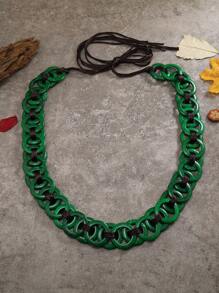 Collar de cuentas retro hecho a mano personalizado, adecuado para el uso diario y los viajes de las mujeres, también se puede usar como cinturón