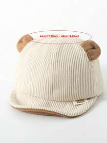 1 件个性化定制黑色婴儿帽 - 适合春季、秋季和冬季的可爱软帽檐帽 - 带百搭遮阳帽的婴儿棒球帽，适合男孩和女孩 - 适合 0-8 个月的婴儿，头围 44-48 厘米