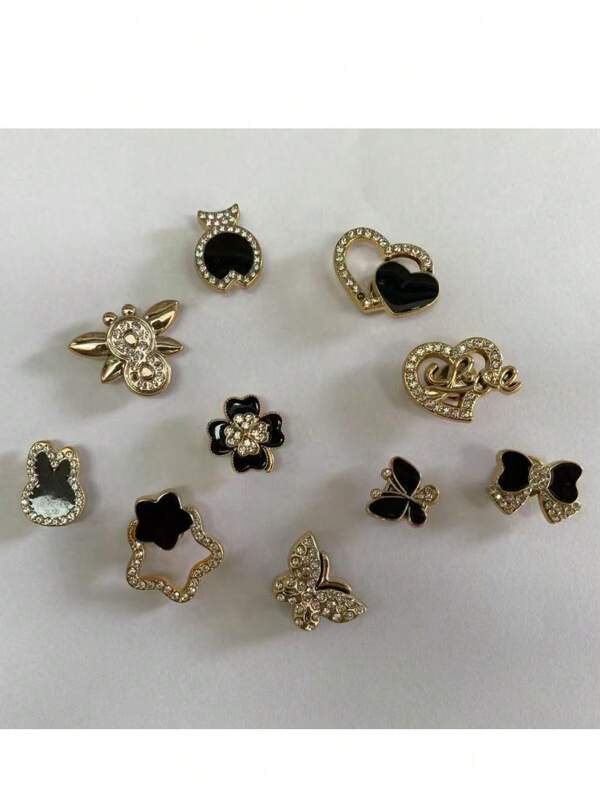 kit pin crocsdilos de botão com brilho durado