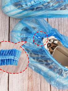 100/200pcs Dustproof Non-Slip Waterproof Portable Thickened Disposable Shoe Cover (Suitable For Shoes Under 25cm)