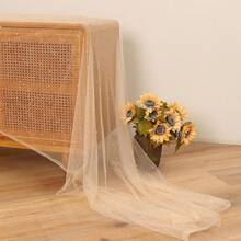 4 Pieces Pearl Table Runner Tulle Fabric Lace Tablecloth For Bridal Shower Birthday Party Wedding Arch Veil Thanksgiving Halloween Christmas Dessert Table Decorations